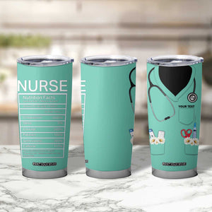 Personalized Nurse Tumbler Cup Nutrition Facts Uniform Design TS04 Print Your Wear