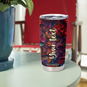 Personalized Owl Tumbler Cup in Colorful Garden with Plaster Carving Design TS04 Print Your Wear