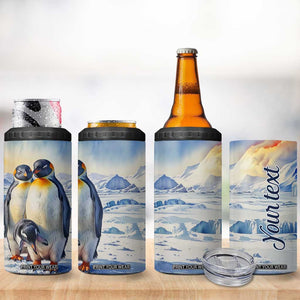 Personalized Penguin Lover 4 in 1 Can Cooler Tumbler with Cute Winter Theme TS04 Print Your Wear