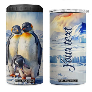 Personalized Penguin Lover 4 in 1 Can Cooler Tumbler with Cute Winter Theme TS04 One Size: 16 oz Multicolor Print Your Wear