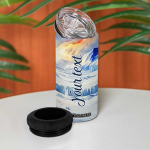 Personalized Penguin Lover 4 in 1 Can Cooler Tumbler with Cute Winter Theme TS04 Print Your Wear