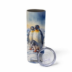 Personalized Penguin Lover Skinny Tumbler with Cute Winter Theme TS04 Print Your Wear