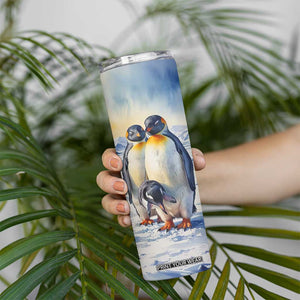 Personalized Penguin Lover Skinny Tumbler with Cute Winter Theme TS04 Print Your Wear