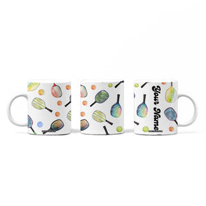 Personalized Pickleball Player Coffee Mug Custom Name Pickle Ball Lover TB09 Print Your Wear