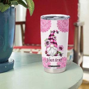 Personalized Pink Gnome Tumbler Cup with Whimsical Art Style TS04 Print Your Wear