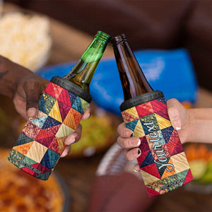 Personalized Quilting Fabric Pattern 4 in 1 Can Cooler Tumbler with Sewing Theme Design TS04 Print Your Wear