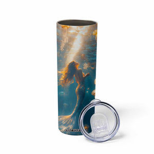 Personalized Retro Mermaid Skinny Tumbler with Vintage Design Elements TS04 Print Your Wear