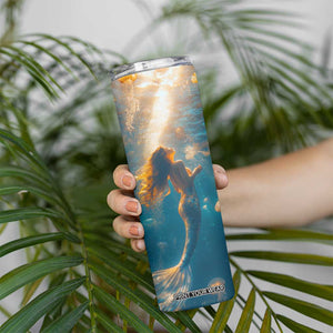 Personalized Retro Mermaid Skinny Tumbler with Vintage Design Elements TS04 Print Your Wear