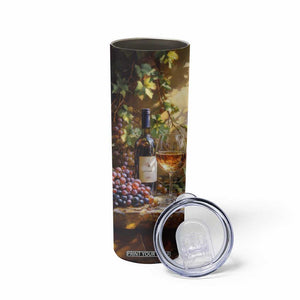 Personalized Retro Wine Design with Nostalgic Feel Skinny Tumbler Personalized TS04 Print Your Wear