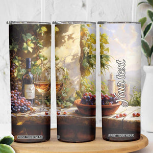 Personalized Retro Wine Design with Nostalgic Feel Skinny Tumbler Personalized TS04 Print Your Wear