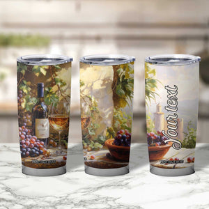 Personalized Retro Wine Design with Nostalgic Feel Tumbler Cup Personalized TS04 Print Your Wear