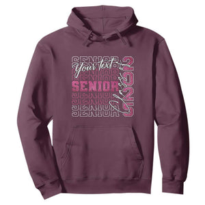 Personalized Senior 2025 Hoodie Custom Text Class Of 2025 Graduation Glitter Print TS11 Maroon Print Your Wear