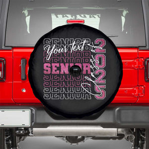 Personalized Senior 2025 Spare Tire Cover Custom Text Class Of 2025 Graduation Glitter Print TS11 Black Print Your Wear