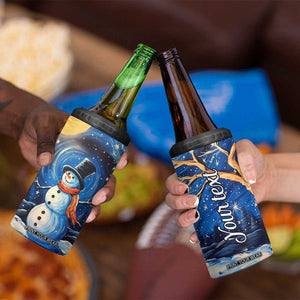 Personalized Snowman 4 in 1 Can Cooler Tumbler with Starry Night Inspired Background TS04 Print Your Wear