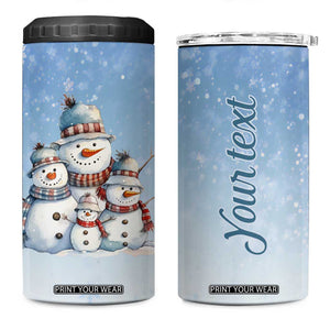 Personalized Snowmen 4 in 1 Can Cooler Tumbler with Festive Holiday Theme TS04 One Size: 16 oz Multicolor Print Your Wear