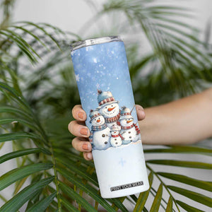 Personalized Snowmen Skinny Tumbler with Festive Holiday Theme TS04 Print Your Wear