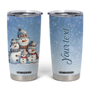 Personalized Snowmen Tumbler Cup with Festive Holiday Theme TS04 Multicolor Print Your Wear