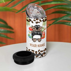 Personalized Teacher 4 in 1 Can Cooler Tumbler Quote Good Teachers Teach Great Teachers Inspire TS04 Print Your Wear