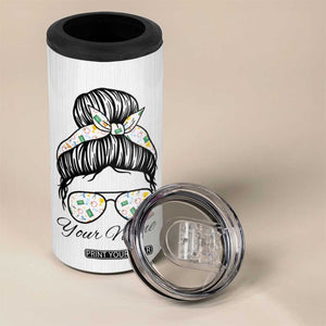 Personalized Teacher Life 4 in 1 Can Cooler Tumbler with Classroom Essentials Illustration TS04 Print Your Wear