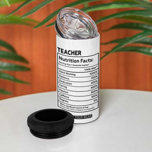 Personalized Teacher Life 4 in 1 Can Cooler Tumbler with Classroom Essentials Illustration TS04 Print Your Wear