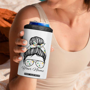 Personalized Teacher Life 4 in 1 Can Cooler Tumbler with Classroom Essentials Illustration TS04 Print Your Wear