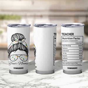 Personalized Teacher Life Tumbler Cup with Classroom Essentials Illustration TS04 Print Your Wear