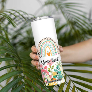 Personalized Teacher Message Skinny Tumbler Teachers Plant Seeds That Grow Forever Design TS04 Print Your Wear