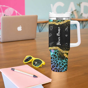 Personalized Teacher Quote Tumbler With Handle It Takes A Lot Of Sparkle To Teach Little Minds TS04 Print Your Wear