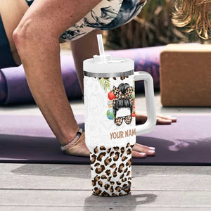 Personalized Teacher Tumbler With Handle Quote Good Teachers Teach Great Teachers Inspire TS04 Print Your Wear