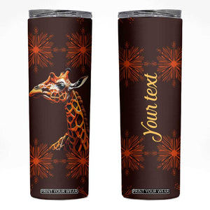 Personalized Tribal Giraffe Skinny Tumbler with Ethnic Pattern Design TS04 Multicolor Print Your Wear