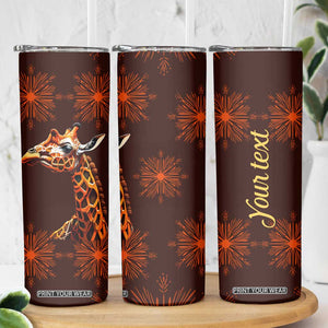 Personalized Tribal Giraffe Skinny Tumbler with Ethnic Pattern Design TS04 Print Your Wear