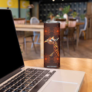 Personalized Tribal Giraffe Skinny Tumbler with Ethnic Pattern Design TS04 Print Your Wear