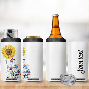 Personalized Turtle 4 in 1 Can Cooler Tumbler with You Are My Sunshine Quote Design TS04 Print Your Wear