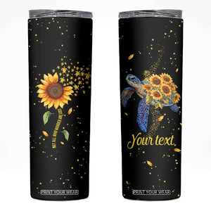 Personalized Turtle Quote Skinny Tumbler Not All Who Wander Are Lost Design TS04 Multicolor Print Your Wear