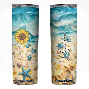 Personalized Turtle Skinny Tumbler with Artistic Oceanic Theme Design TS04 Multicolor Print Your Wear