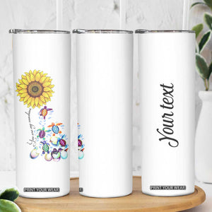 Personalized Turtle Skinny Tumbler with You Are My Sunshine Quote Design TS04 Print Your Wear