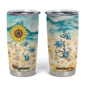 Personalized Turtle Tumbler Cup with Artistic Oceanic Theme Design TS04 Multicolor Print Your Wear