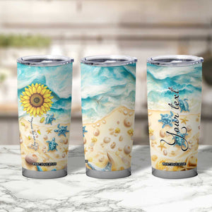 Personalized Turtle Tumbler Cup with Artistic Oceanic Theme Design TS04 Print Your Wear