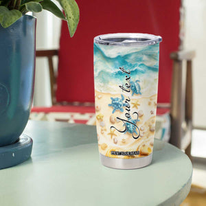 Personalized Turtle Tumbler Cup with Artistic Oceanic Theme Design TS04 Print Your Wear