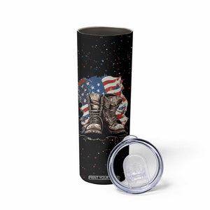 Personalized Veteran Boot Skinny Tumbler with Military Service Theme TS04 Print Your Wear