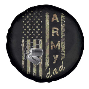 Personalized Vintage U.S. Army Dad Spare Tire Cover Custom Name Tag Proud Military Family Member Soldier Graduation TS10 Print Your Wear