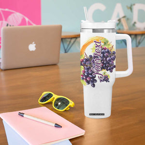 Personalized Wine Barrel and Grapes Tumbler With Handle with Vineyard Theme TS04 Print Your Wear