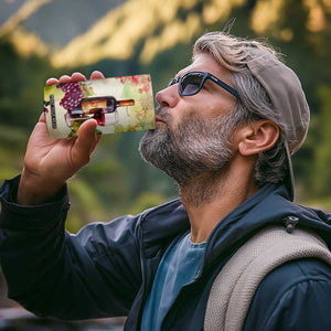 Personalized Wine Bottle and Glass 4 in 1 Can Cooler Tumbler with Classic Design TS04 Print Your Wear