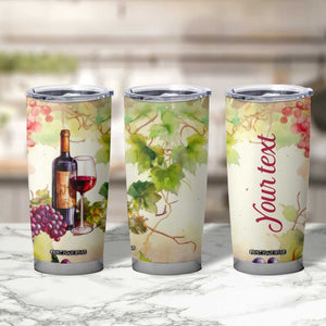 Personalized Wine Bottle and Glass Tumbler Cup with Classic Design TS04 Print Your Wear