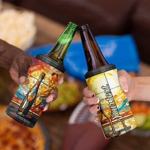 Personalized Wine Design 4 in 1 Can Cooler Tumbler with Stained Glass Art Style TS04 Print Your Wear