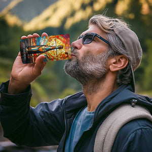 Personalized Wine Design 4 in 1 Can Cooler Tumbler with Stained Glass Art Style TS04 Print Your Wear