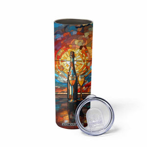 Personalized Wine Design Skinny Tumbler with Stained Glass Art Style TS04 Print Your Wear