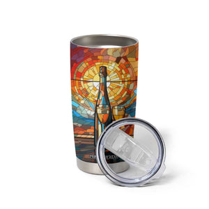Personalized Wine Design Tumbler Cup with Stained Glass Art Style TS04 Print Your Wear