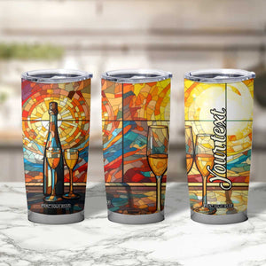 Personalized Wine Design Tumbler Cup with Stained Glass Art Style TS04 Print Your Wear