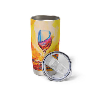 Personalized Wine Glass Tumbler Cup with Artistic Painting Style TS04 Print Your Wear
